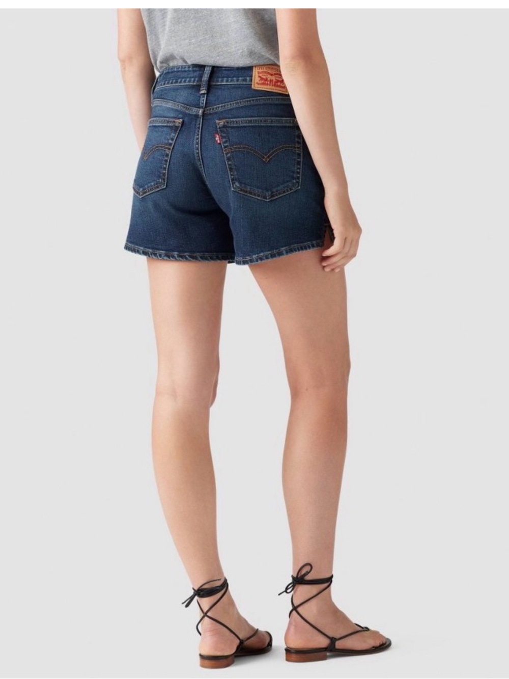Levi's Dark Blue High-Rise Denim Shorts